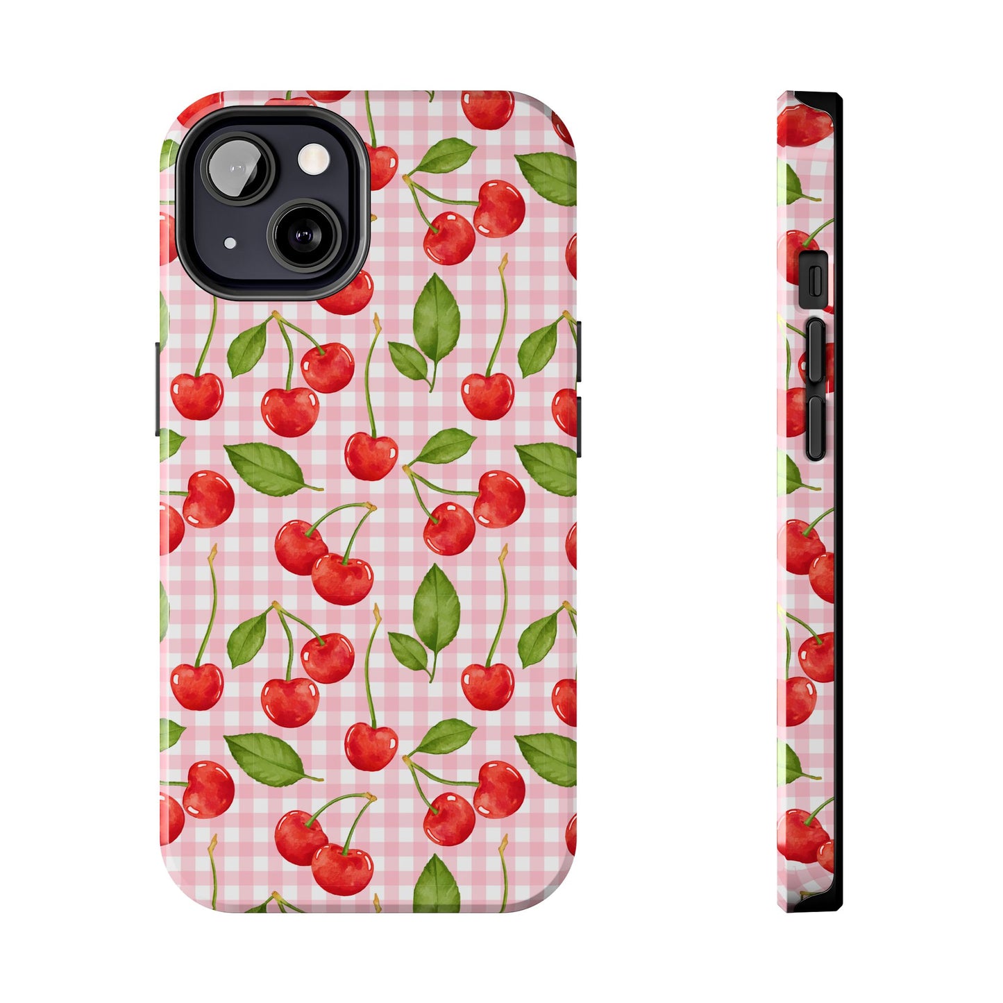 Cherry-Pattern Tough Phone Case - Cute & Durable Protective Case