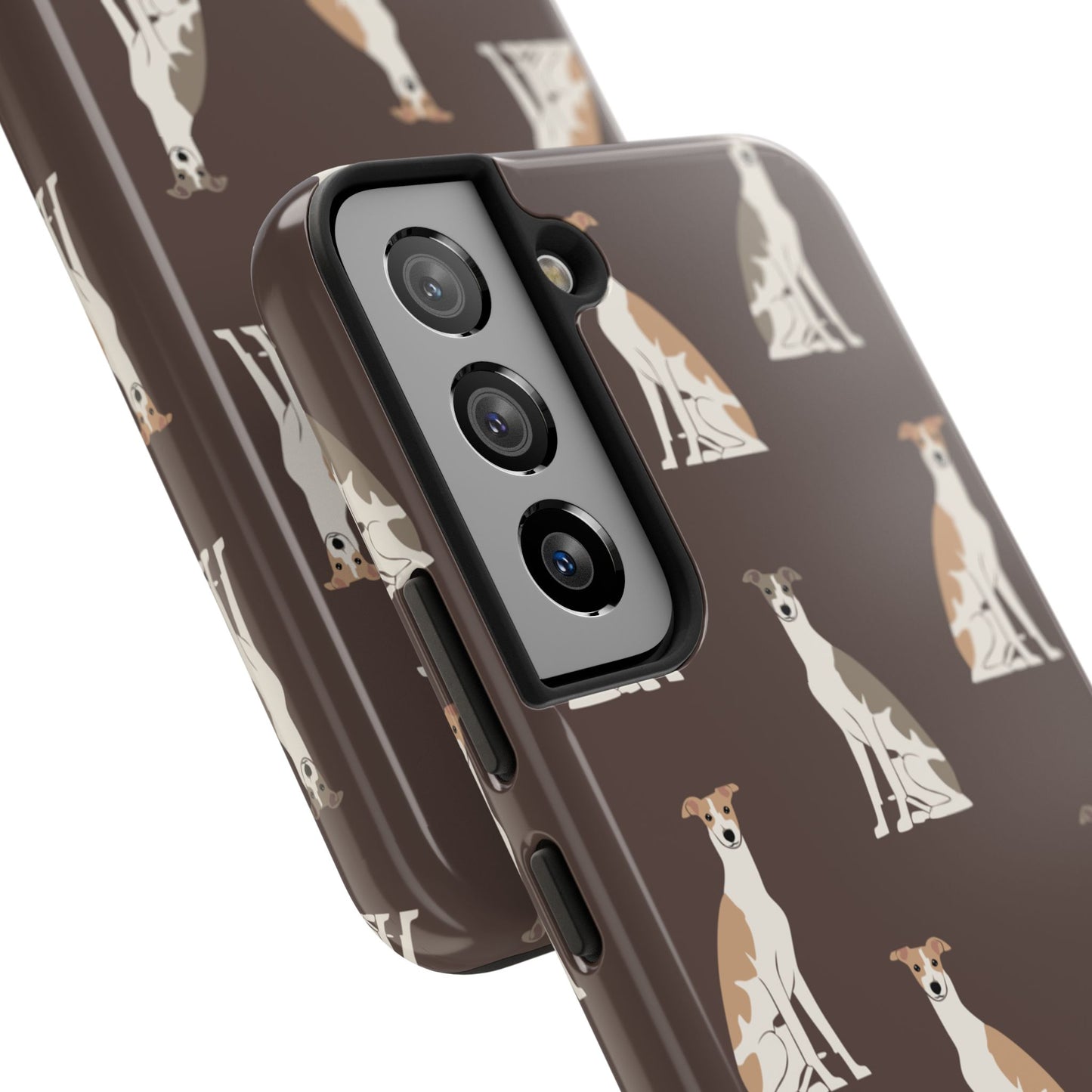 Elegant Grey Hound Pattern Phone Case - Durable & Stylish Dog Lover Accessory