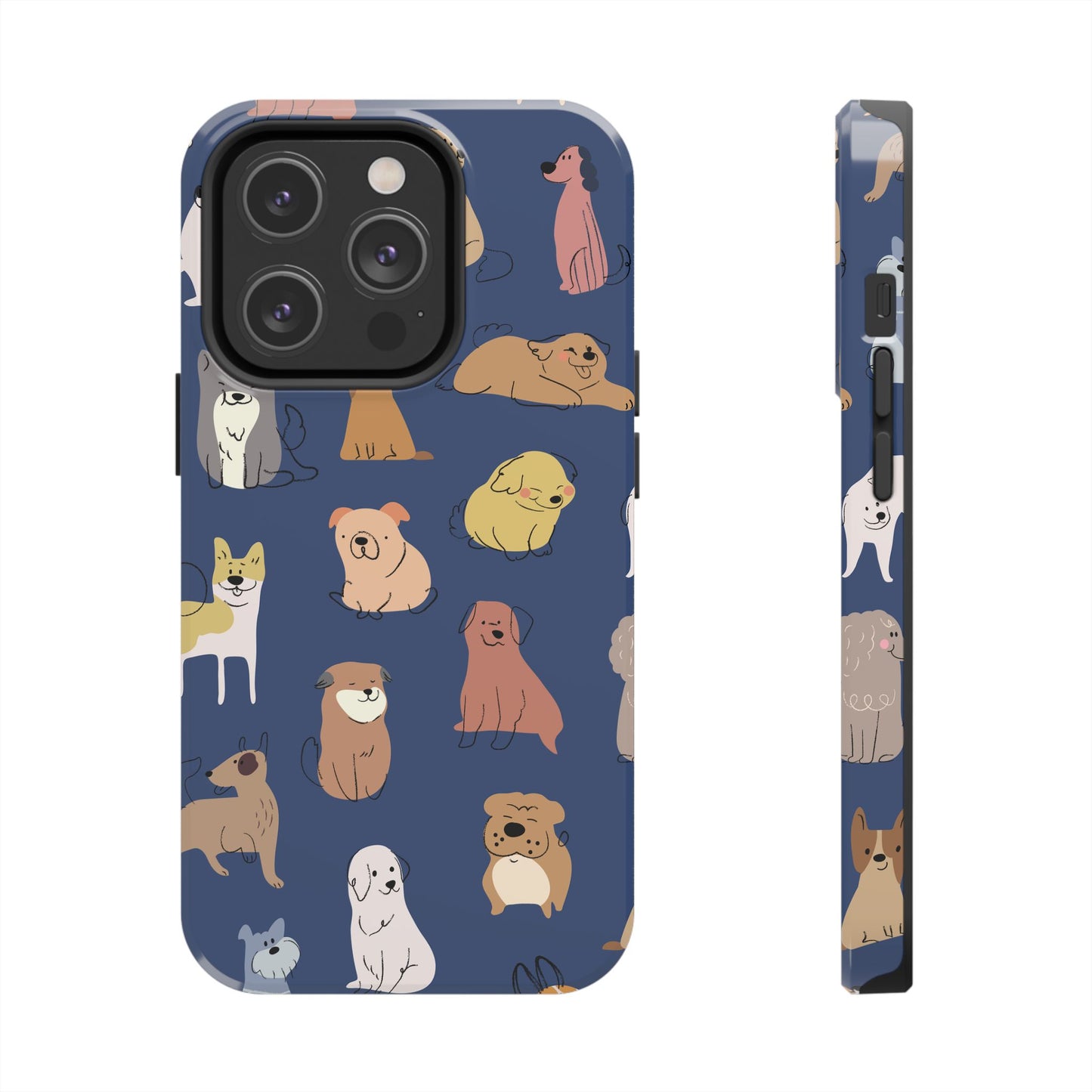 Cute Cartoon Dog Tough Phone Case - Perfect for Pet Lovers