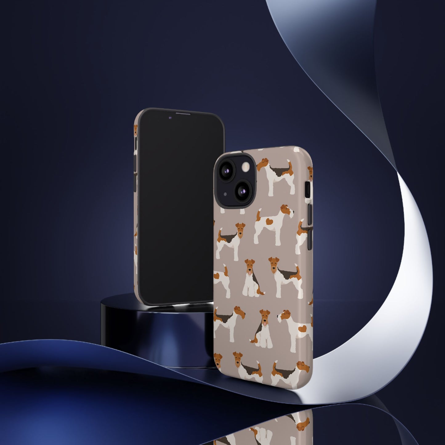 Dog Lover Tough Case - Stylish Phone Case Featuring Playful Fox Terriers