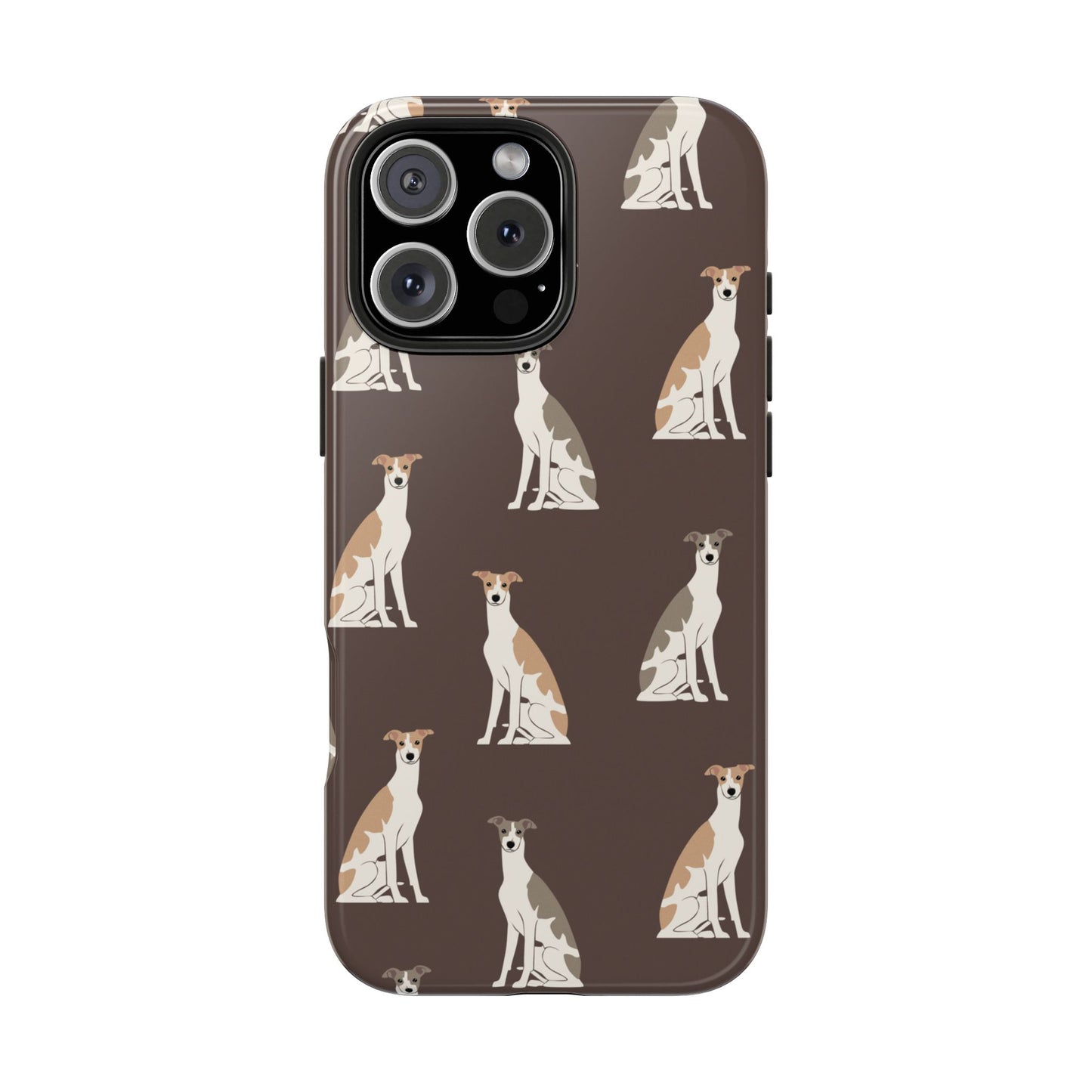 Elegant Grey Hound Pattern Phone Case - Durable & Stylish Dog Lover Accessory