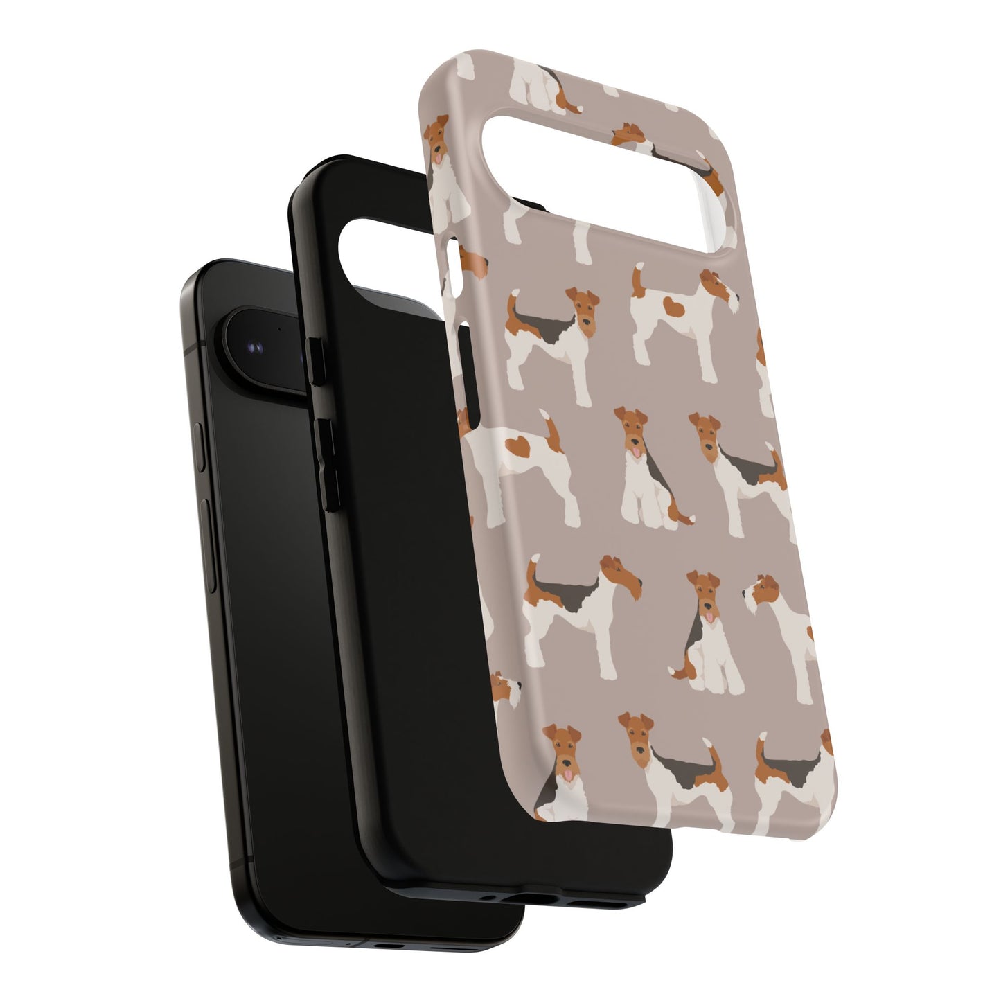 Dog Lover Tough Case - Stylish Phone Case Featuring Playful Fox Terriers