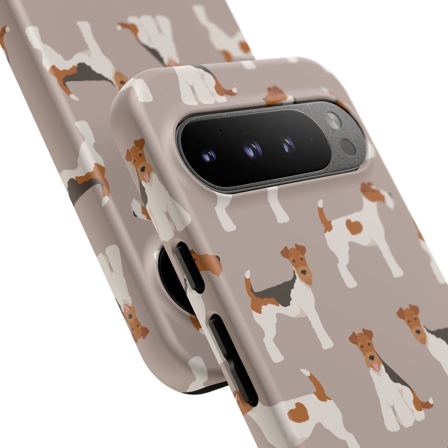 Dog Lover Tough Case - Stylish Phone Case Featuring Playful Fox Terriers