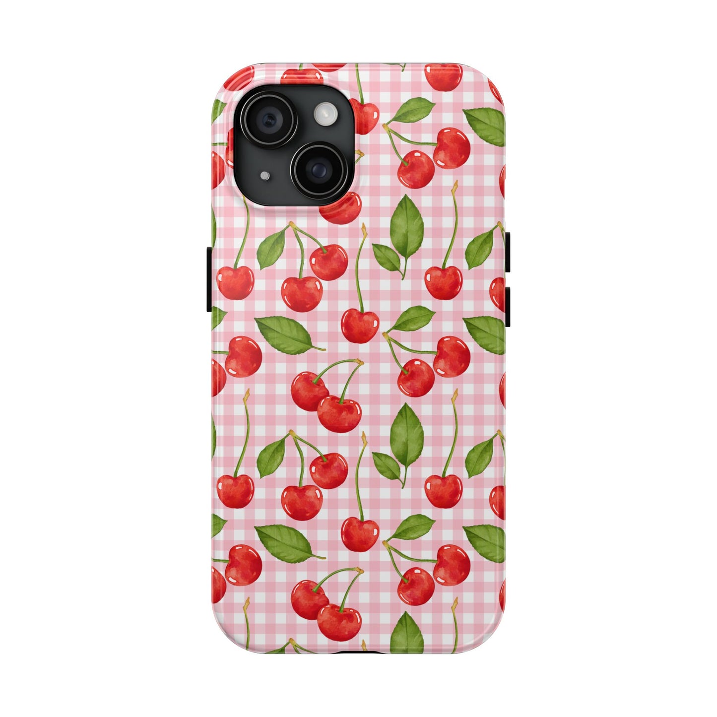 Cherry-Pattern Tough Phone Case - Cute & Durable Protective Case