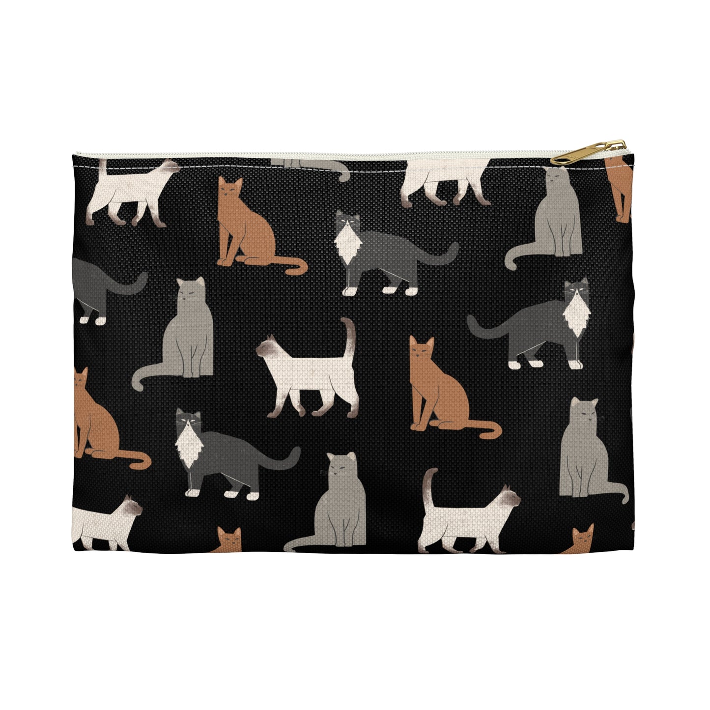 Cat Lover's Accessory Pouch - Cute Feline Print for Organizing Essentials