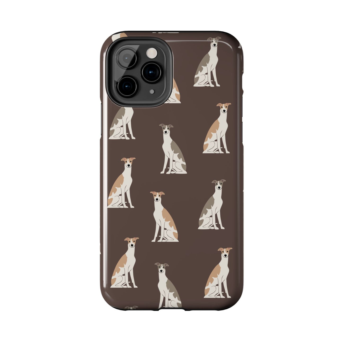 Elegant Grey Hound Pattern Phone Case - Durable & Stylish Dog Lover Accessory