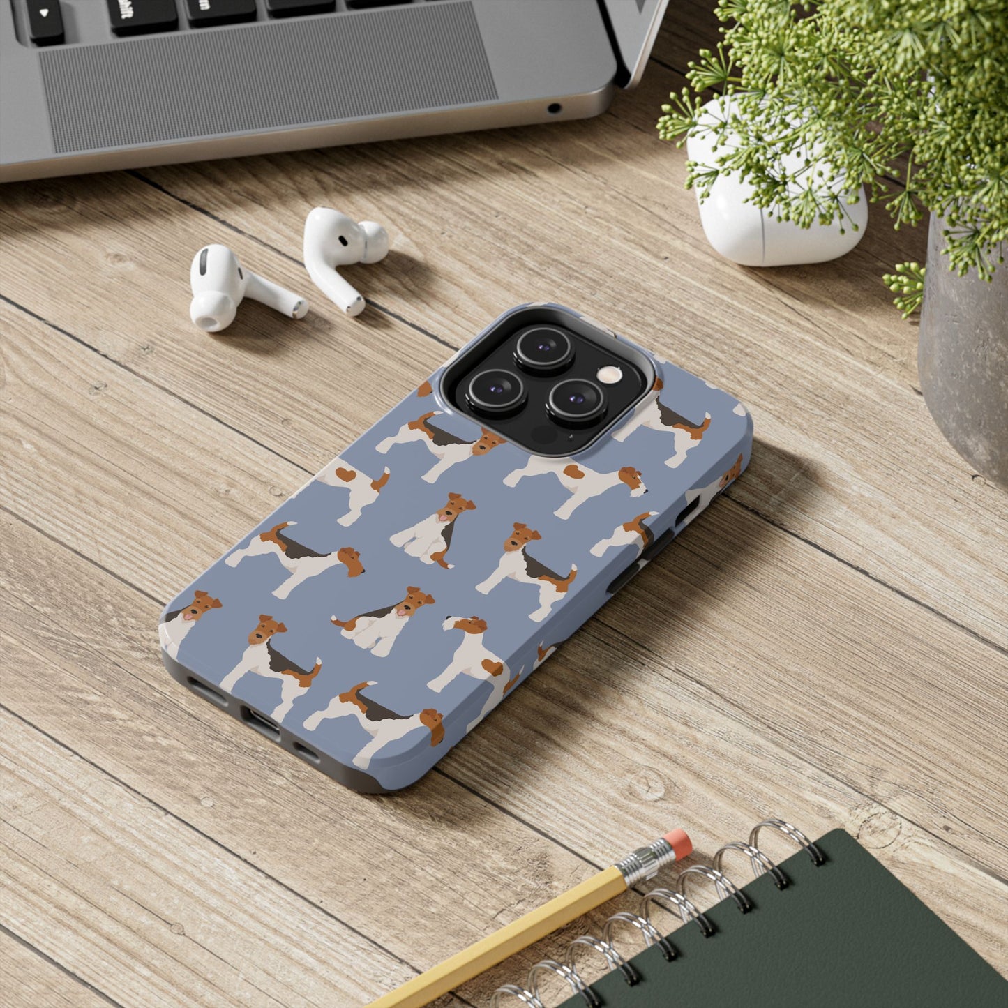 Playful Wire Fox Terrier Phone Case - Durable & Stylish Dog Lover Accessory
