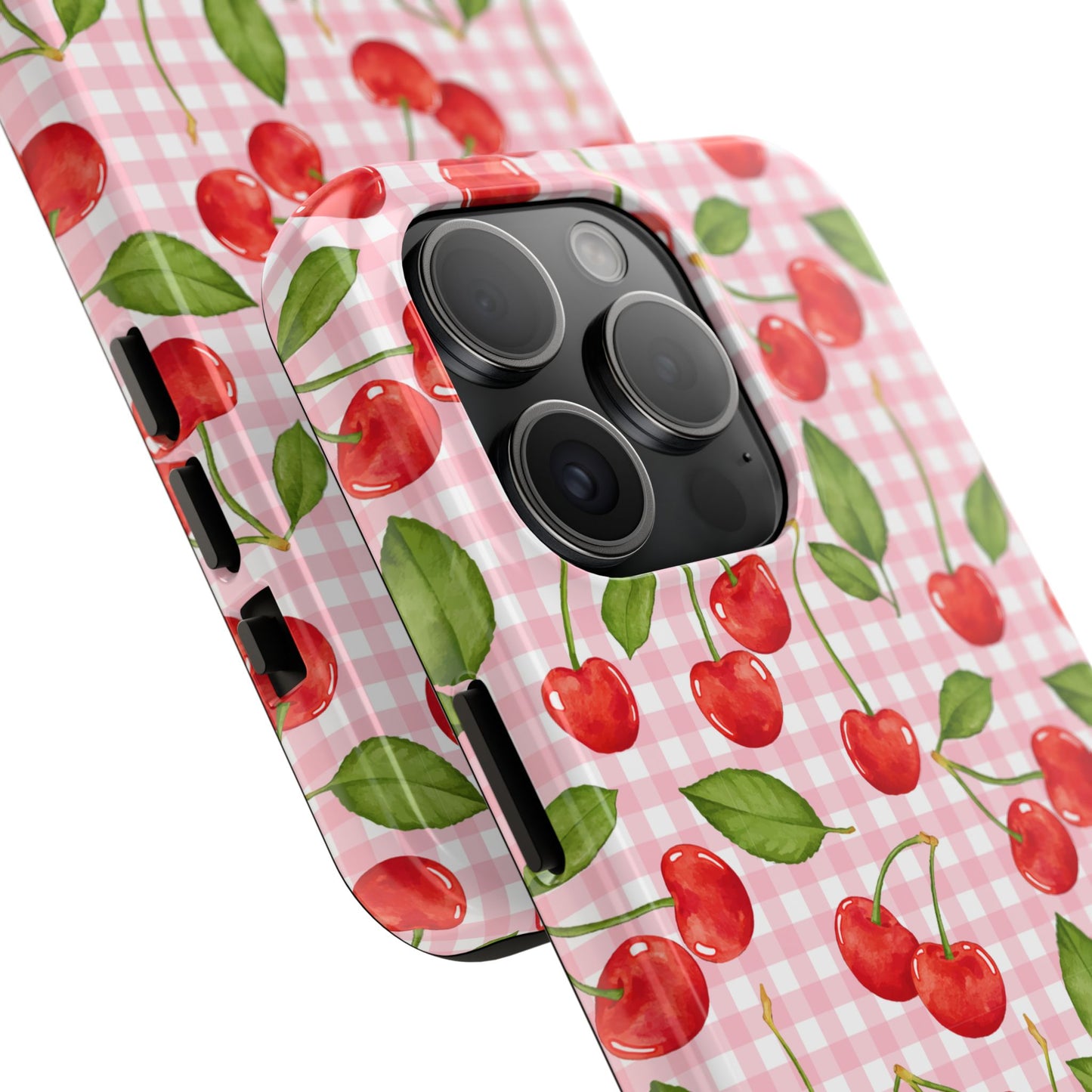 Cherry-Pattern Tough Phone Case - Cute & Durable Protective Case