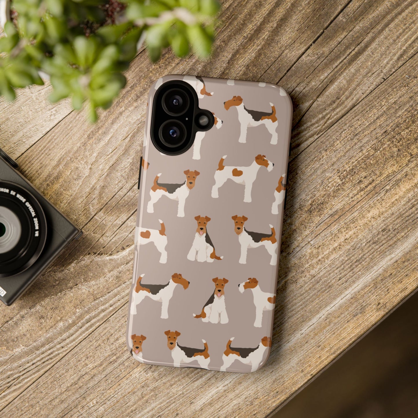 Dog Lover Tough Case - Stylish Phone Case Featuring Playful Fox Terriers