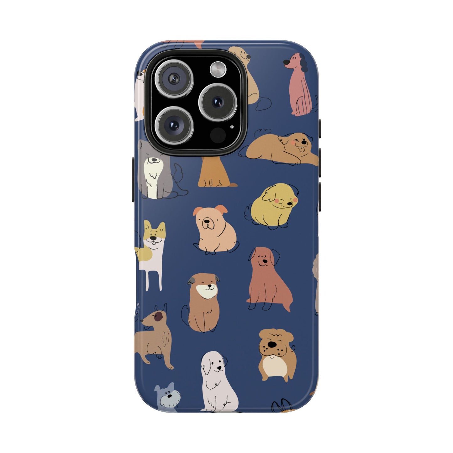 Cute Cartoon Dog Tough Phone Case - Perfect for Pet Lovers