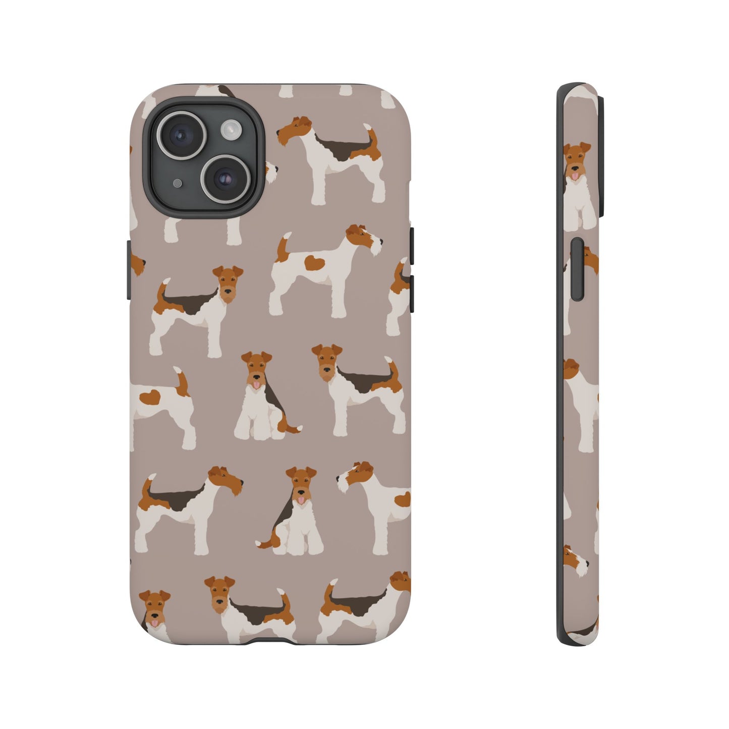 Dog Lover Tough Case - Stylish Phone Case Featuring Playful Fox Terriers