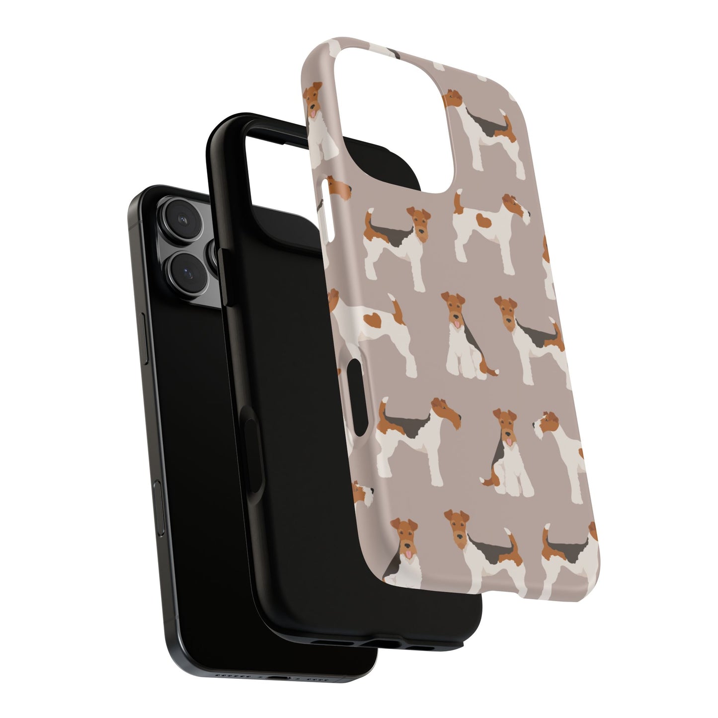 Dog Lover Tough Case - Stylish Phone Case Featuring Playful Fox Terriers