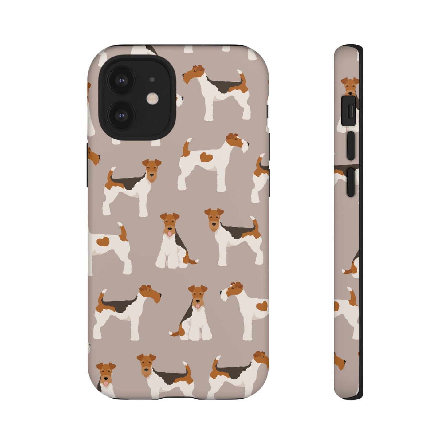 Dog Lover Tough Case - Stylish Phone Case Featuring Playful Fox Terriers