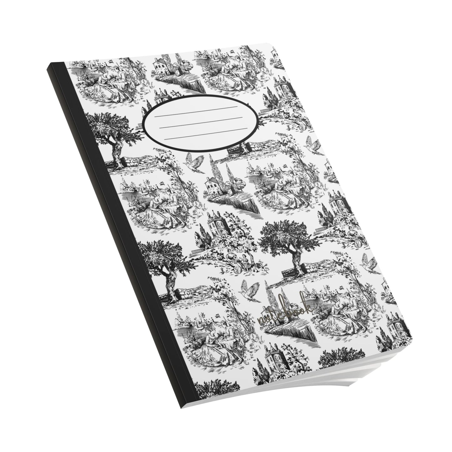 Vintage Toile-Inspired Softcover Journal for Creative Souls