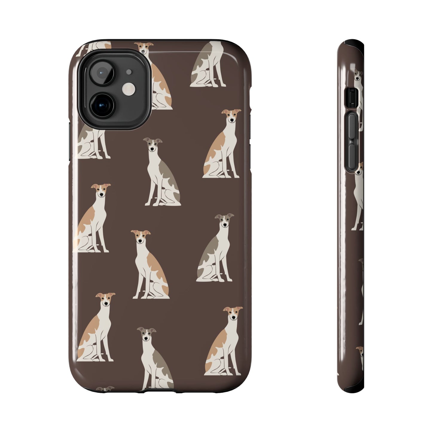 Elegant Grey Hound Pattern Phone Case - Durable & Stylish Dog Lover Accessory