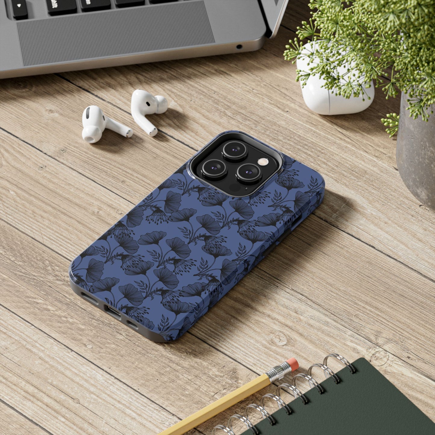 Ornate Floral Tough Phone Case - Durable Protection with Elegant Design