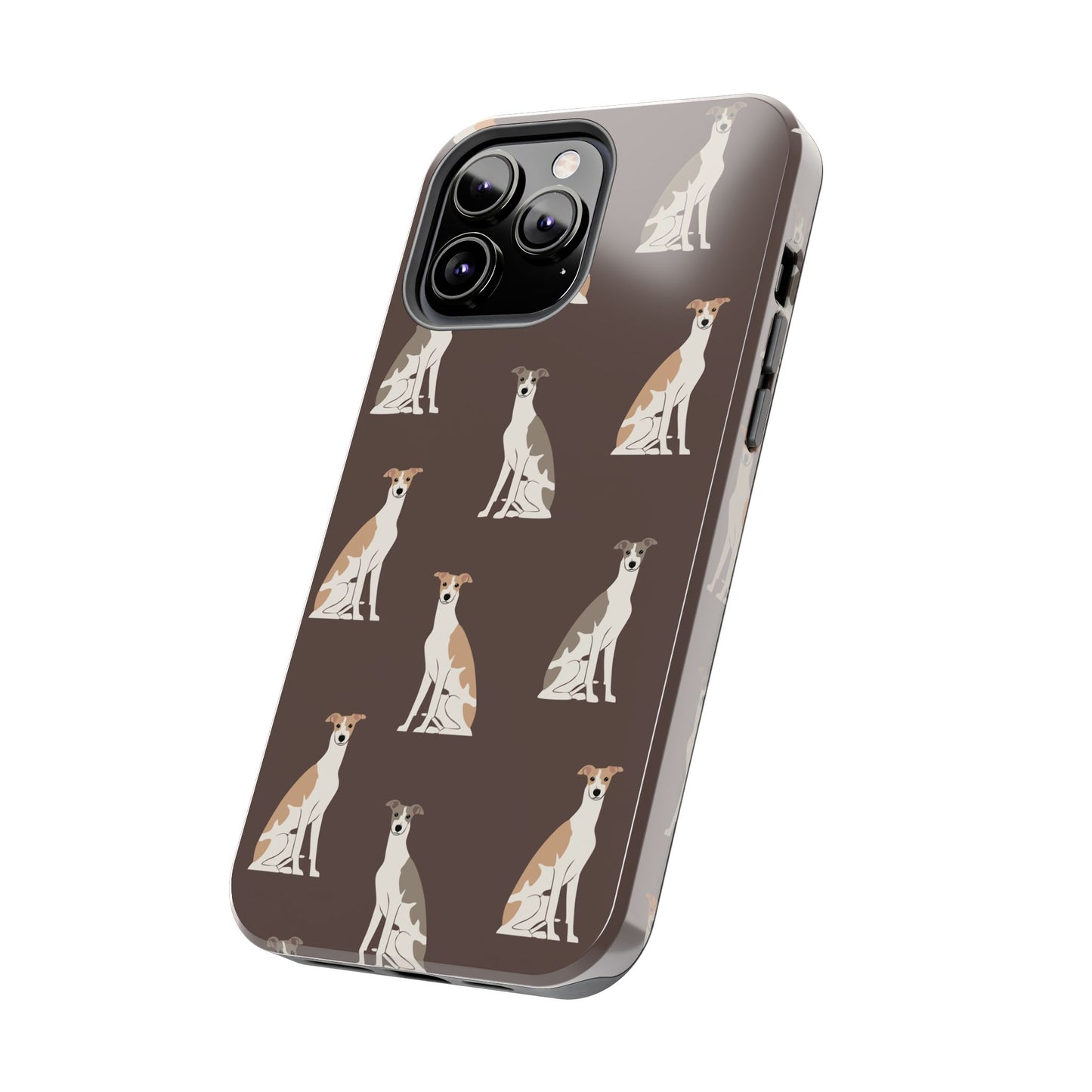 Elegant Grey Hound Pattern Phone Case - Durable & Stylish Dog Lover Accessory