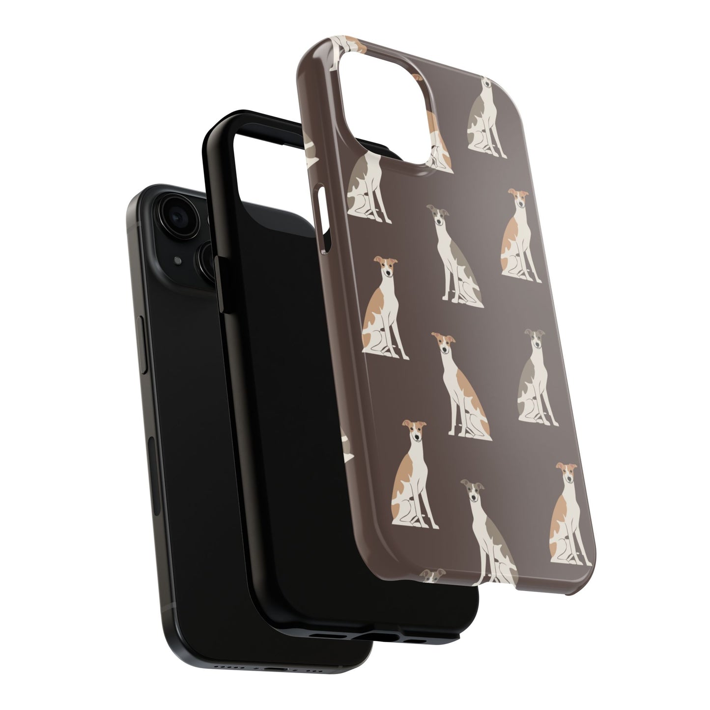 Elegant Grey Hound Pattern Phone Case - Durable & Stylish Dog Lover Accessory