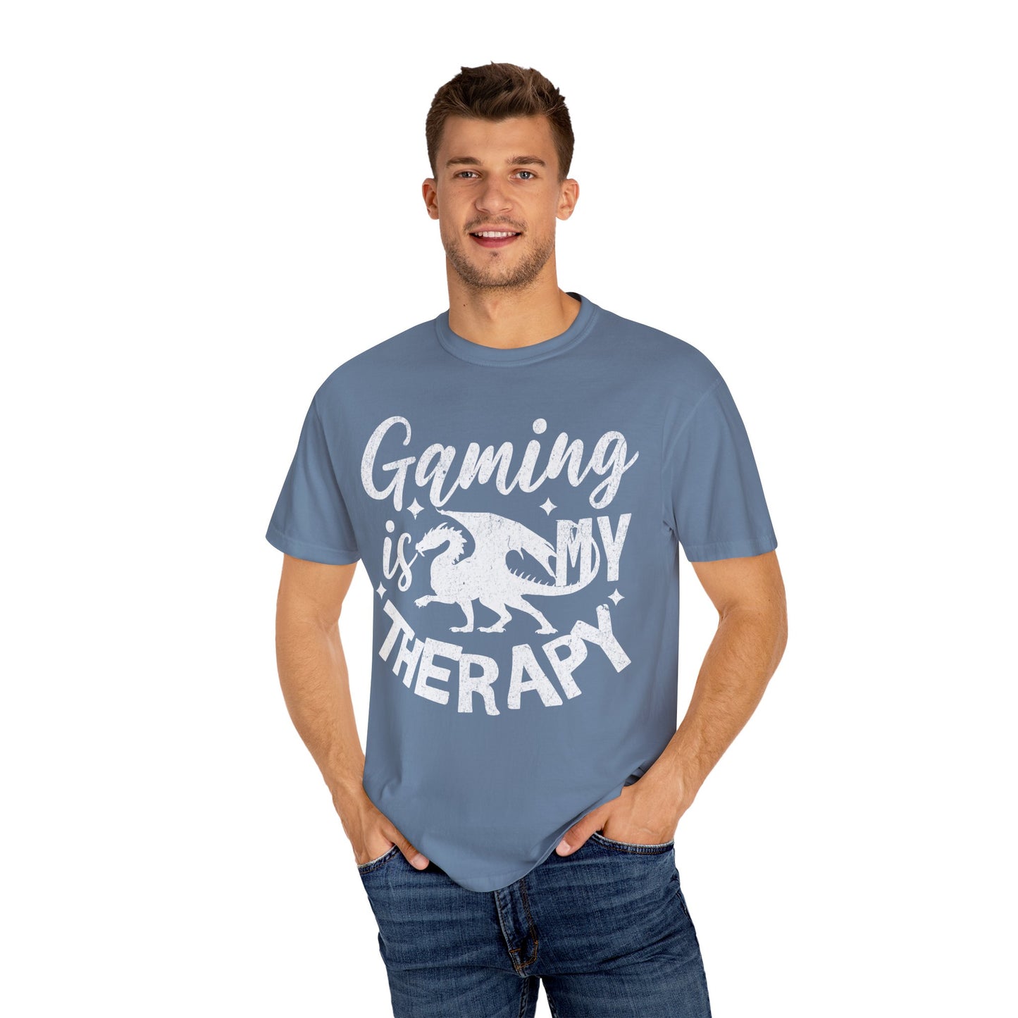 Gaming Therapy Unisex Garment-Dyed T-Shirt | Perfect for Gamers & Casual Wear