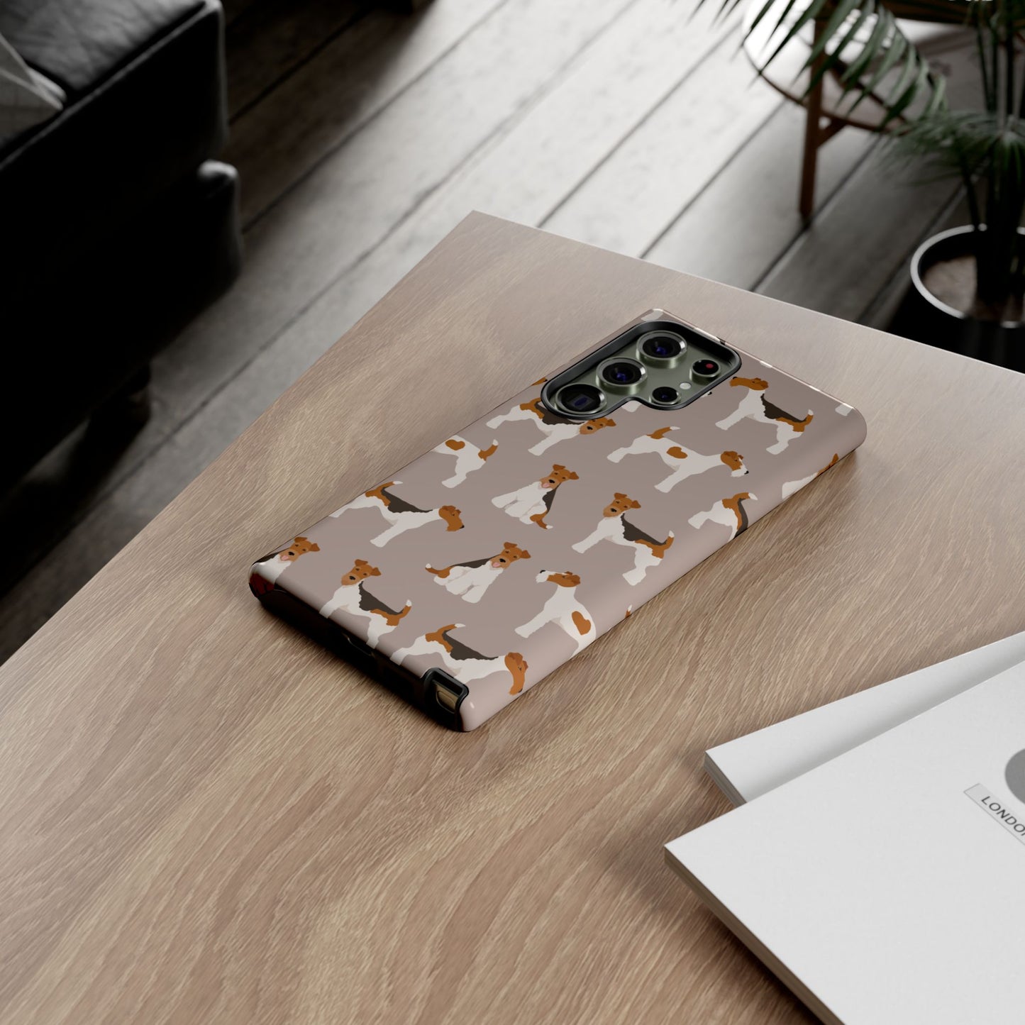Dog Lover Tough Case - Stylish Phone Case Featuring Playful Fox Terriers
