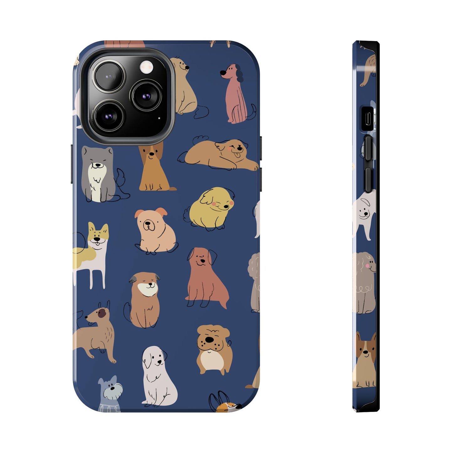 Cute Cartoon Dog Tough Phone Case - Perfect for Pet Lovers