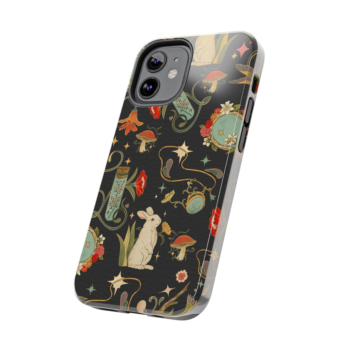 Whimsical Floral Rabbit Phone Case | Tough Protective Cover for Nature Lovers
