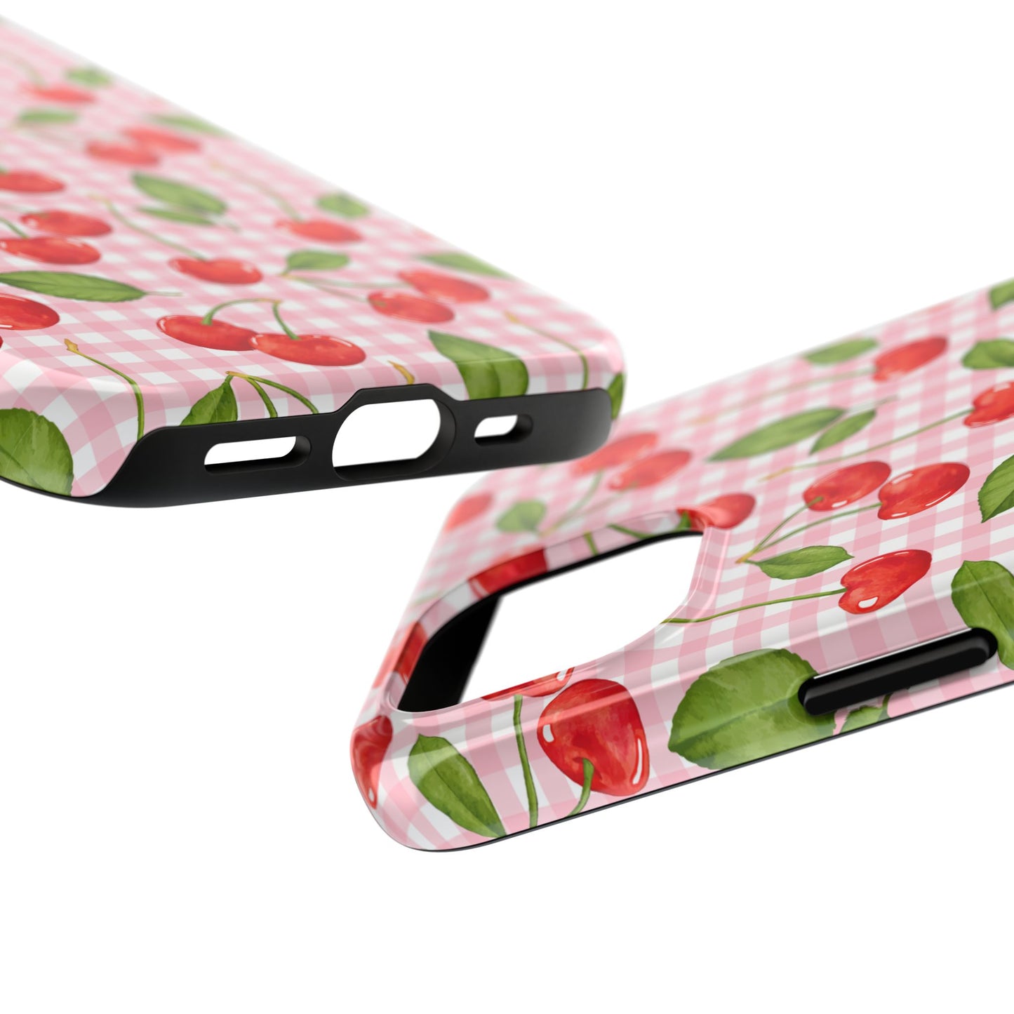 Cherry-Pattern Tough Phone Case - Cute & Durable Protective Case