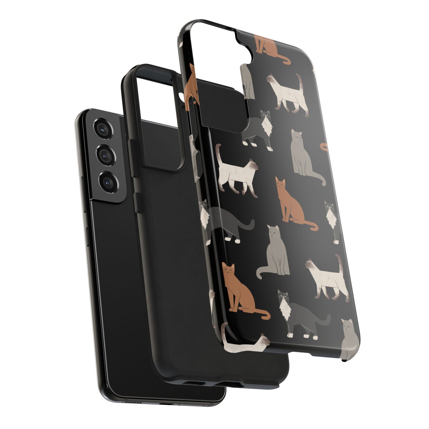 Cubist Cat Tough Phone Case - Stylish & Durable for Pet Fans