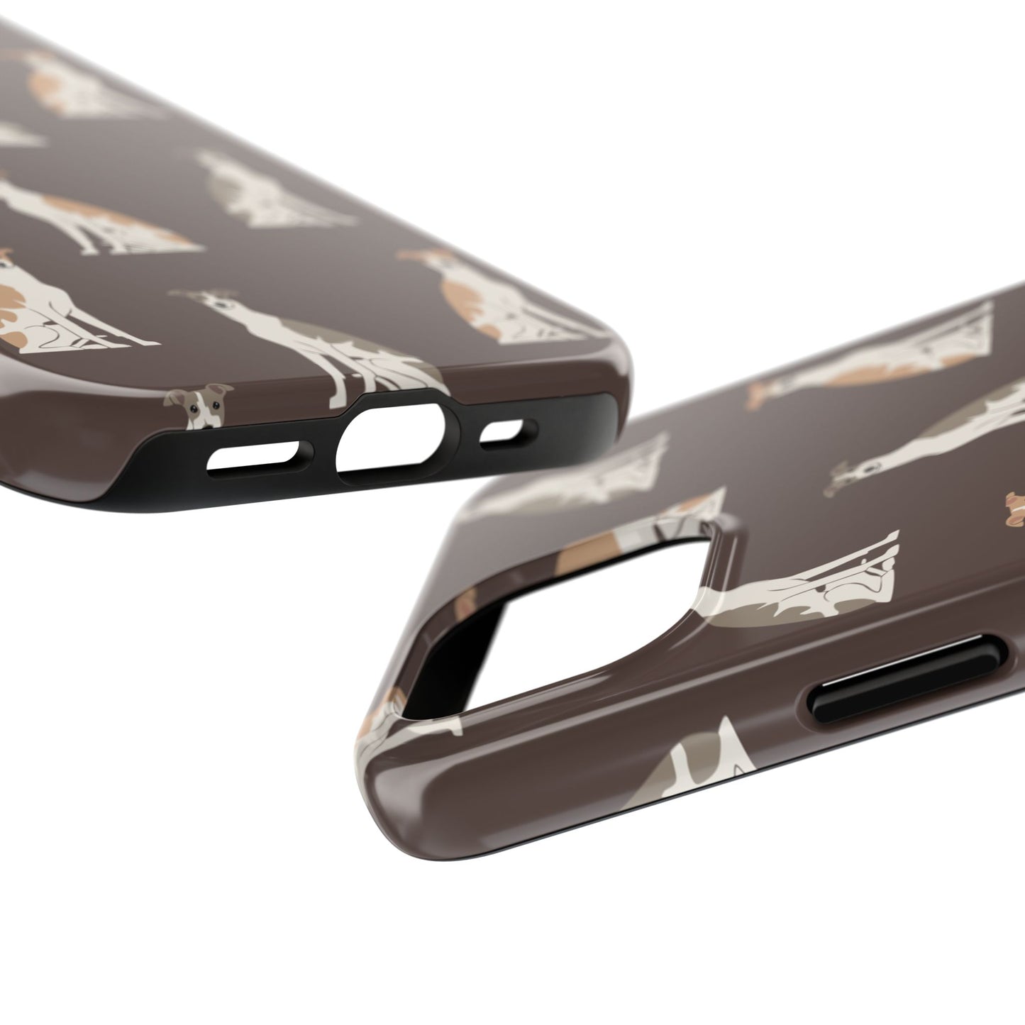 Elegant Grey Hound Pattern Phone Case - Durable & Stylish Dog Lover Accessory