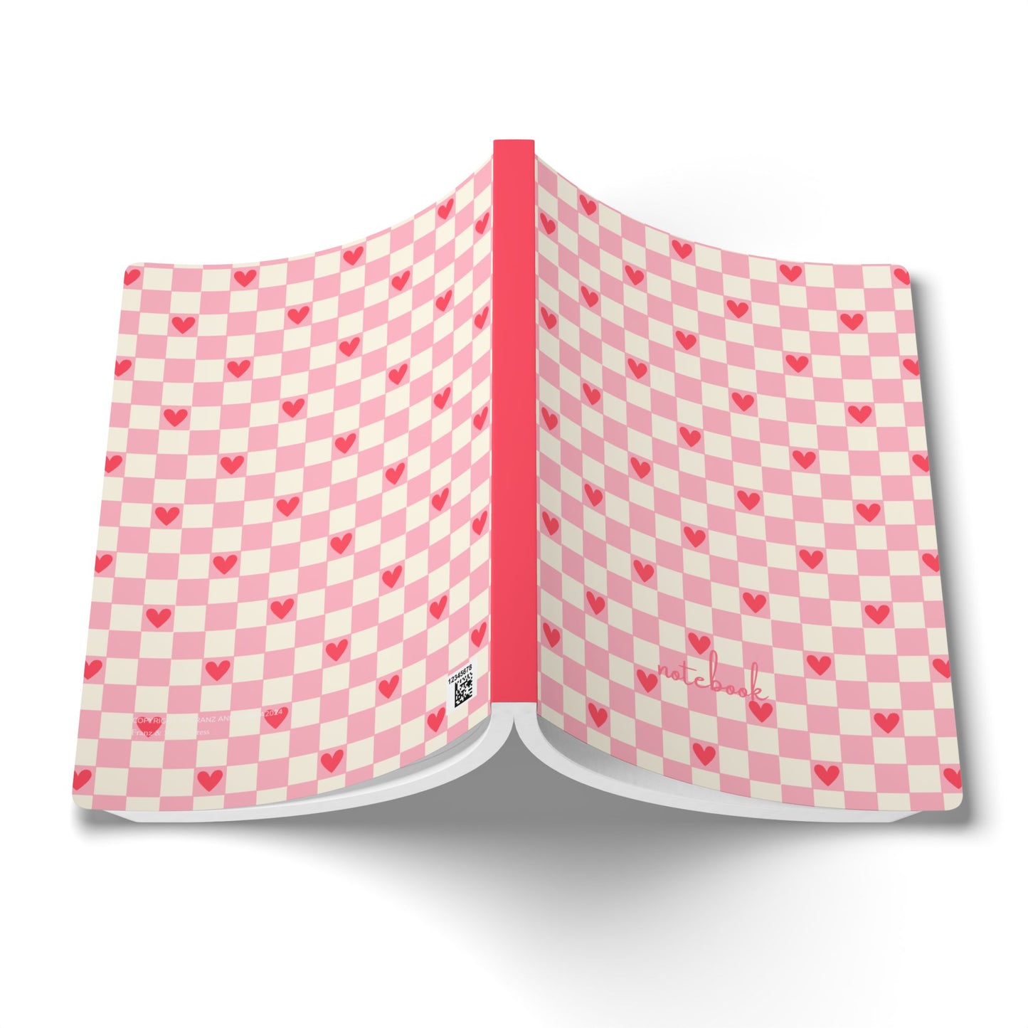 Cute Hearts Softcover Journal with Inside Prints | Perfect for Notes and Gifts
