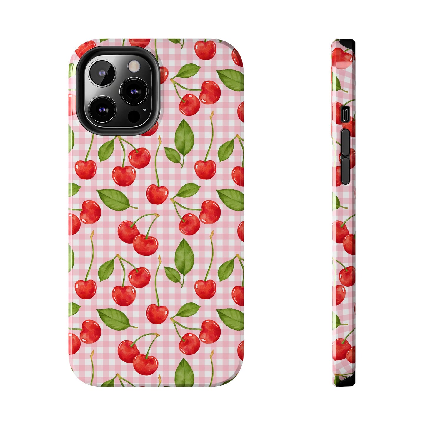 Cherry-Pattern Tough Phone Case - Cute & Durable Protective Case