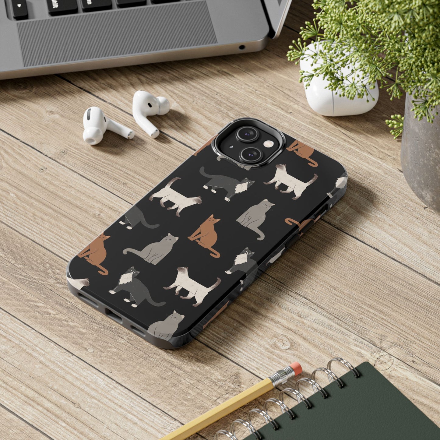 Cubist Cat Tough Phone Case - Stylish & Durable for Pet Fans