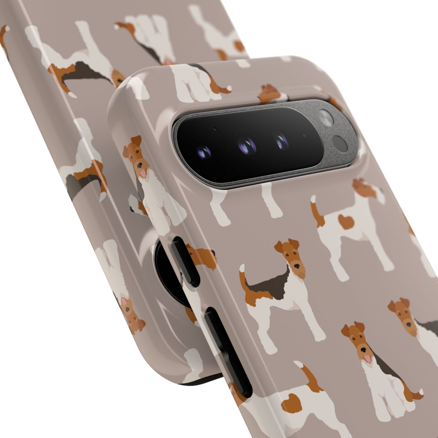 Dog Lover Tough Case - Stylish Phone Case Featuring Playful Fox Terriers