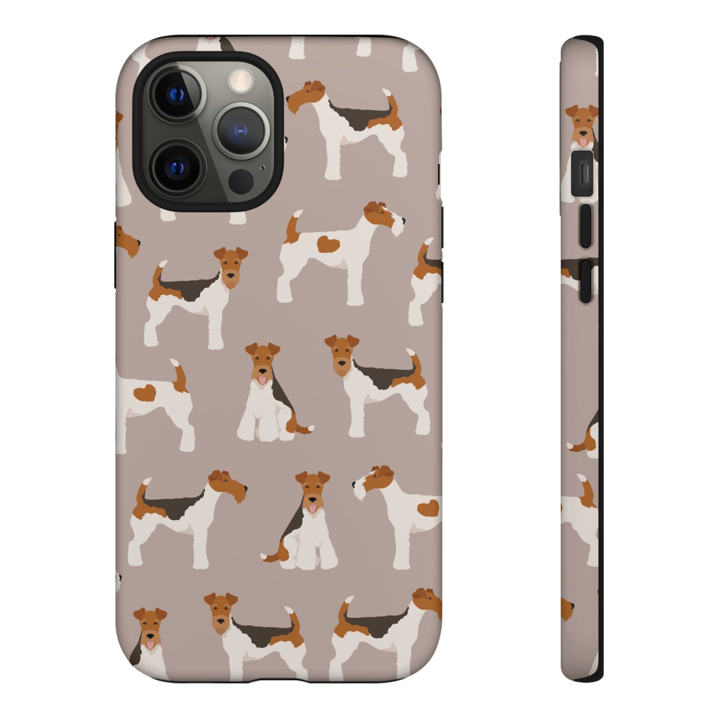 Dog Lover Tough Case - Stylish Phone Case Featuring Playful Fox Terriers
