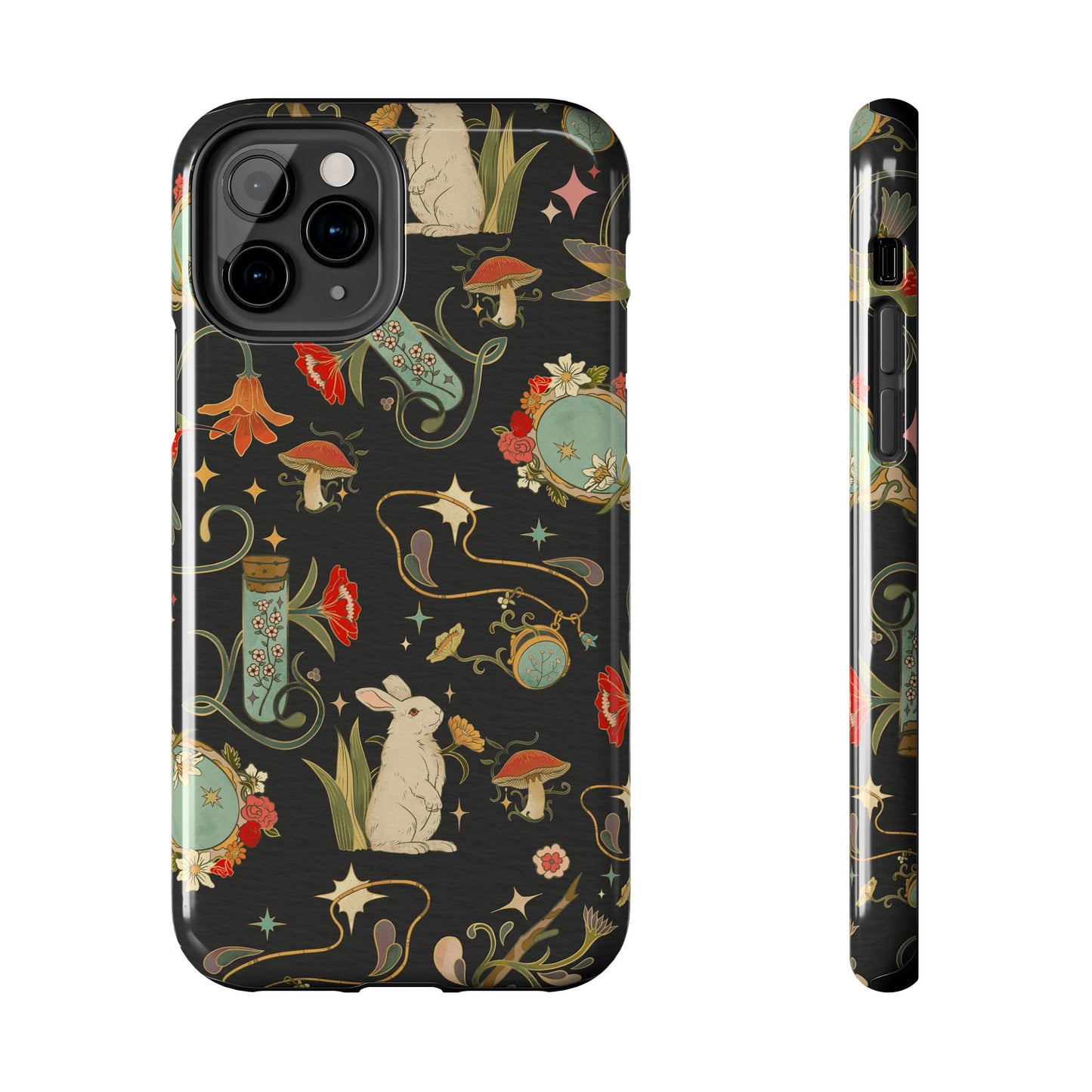 Whimsical Floral Rabbit Phone Case | Tough Protective Cover for Nature Lovers