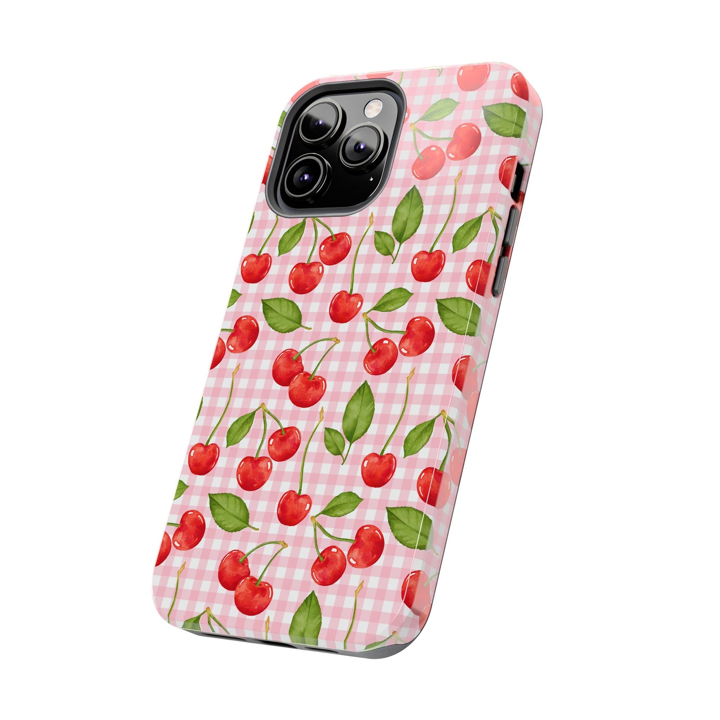 Cherry-Pattern Tough Phone Case - Cute & Durable Protective Case