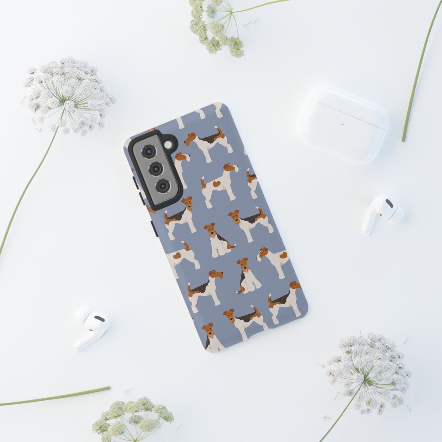 Wire Fox Terrier Lover Tough Case - Stylish Phone Case Featuring Playful Fox Terriers
