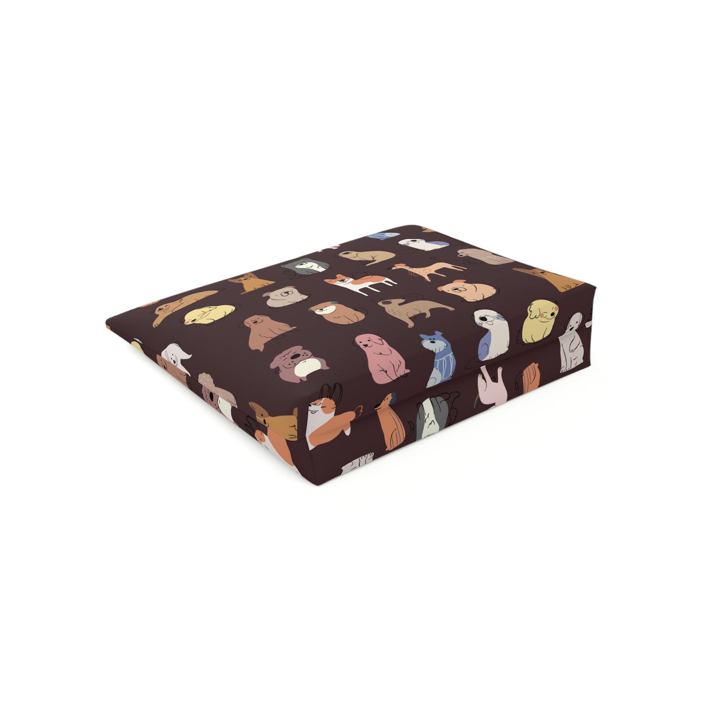 Adorable Dog Patterned Cotton Cosmetic Bag - Perfect Gift for Pet Lovers