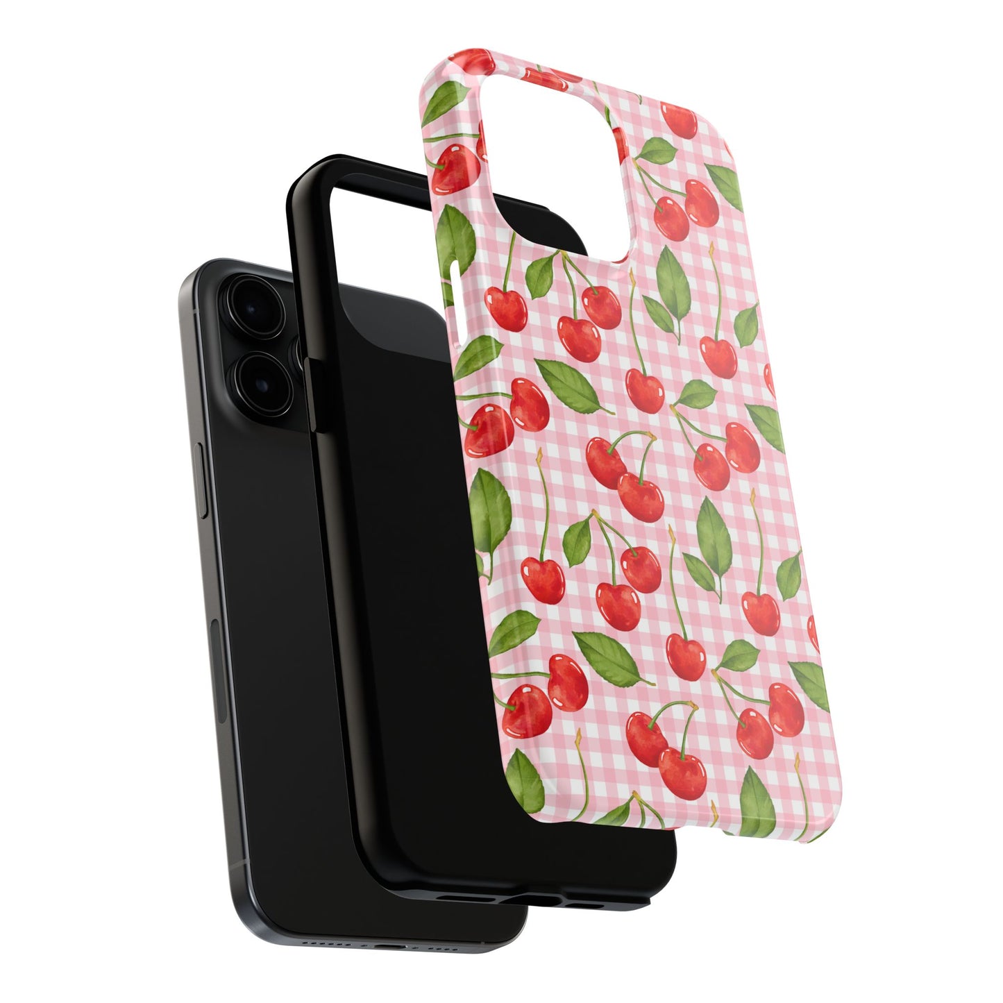 Cherry-Pattern Tough Phone Case - Cute & Durable Protective Case