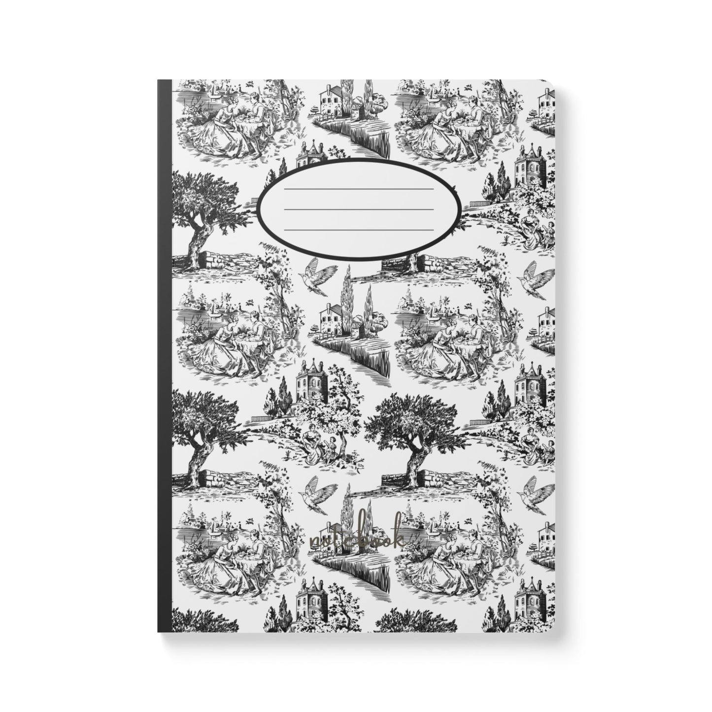Vintage Toile-Inspired Softcover Journal for Creative Souls