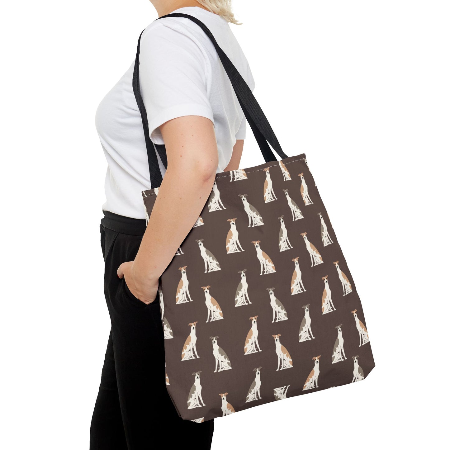 Grey Hound Dog Pattern Tote Bag - Perfect for Pet Lovers!