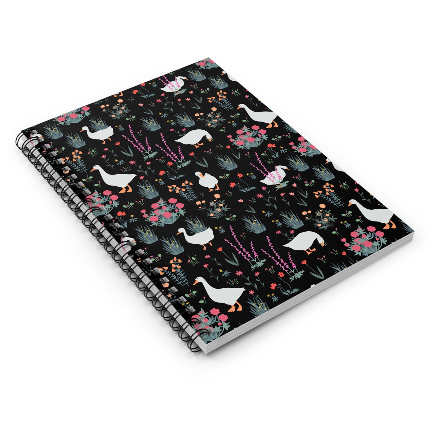 Charming Floral Spiral Notebook - Ruled Lines for Nature Lovers