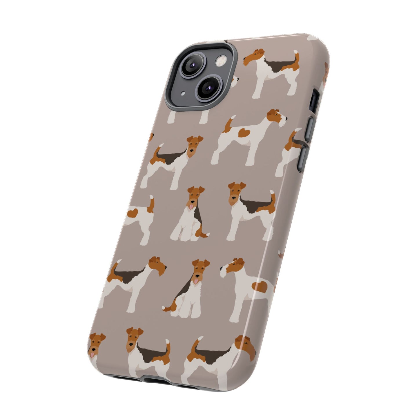 Dog Lover Tough Case - Stylish Phone Case Featuring Playful Fox Terriers