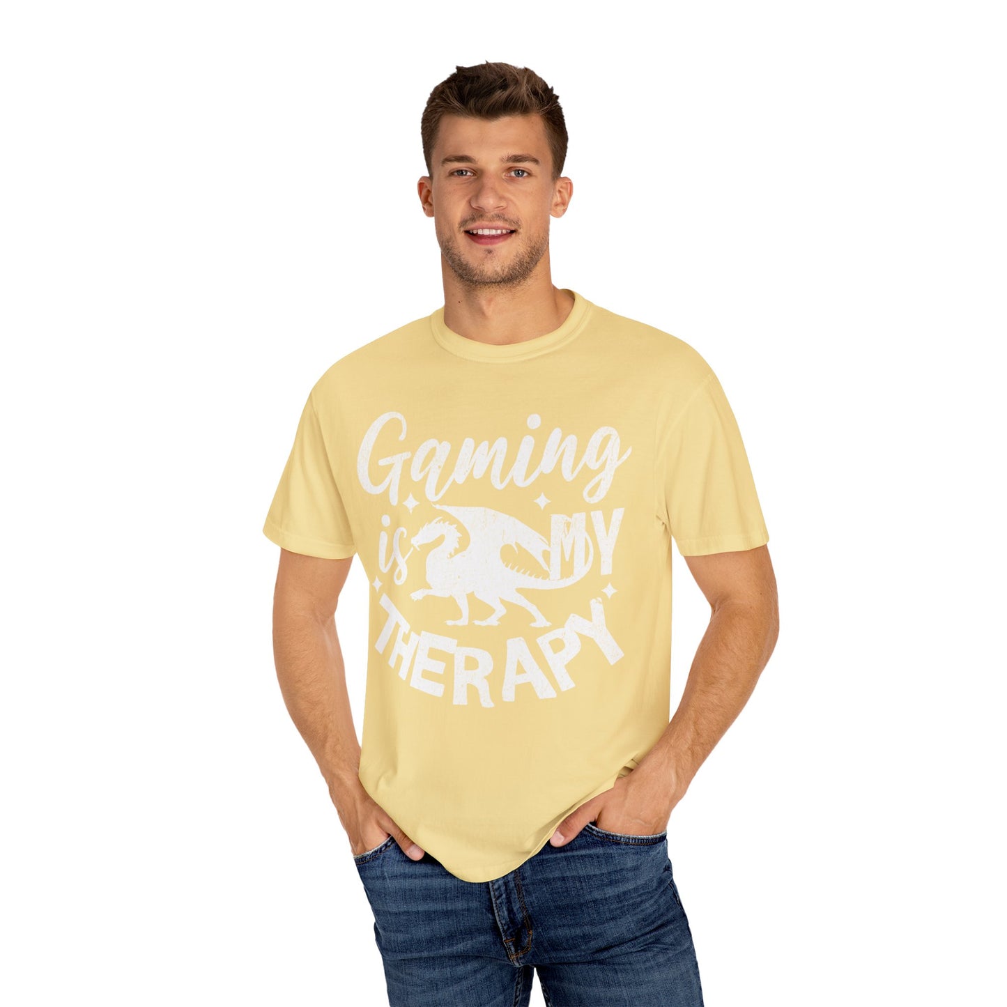 Gaming Therapy Unisex Garment-Dyed T-Shirt | Perfect for Gamers & Casual Wear