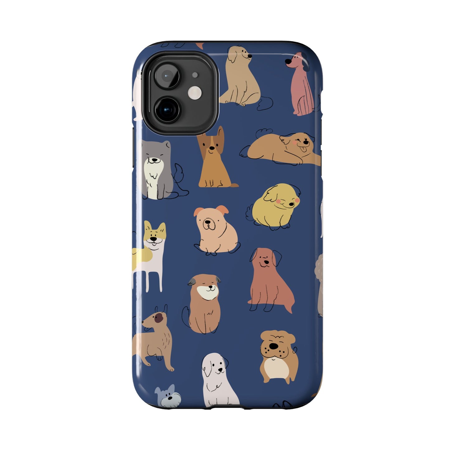 Cute Cartoon Dog Tough Phone Case - Perfect for Pet Lovers