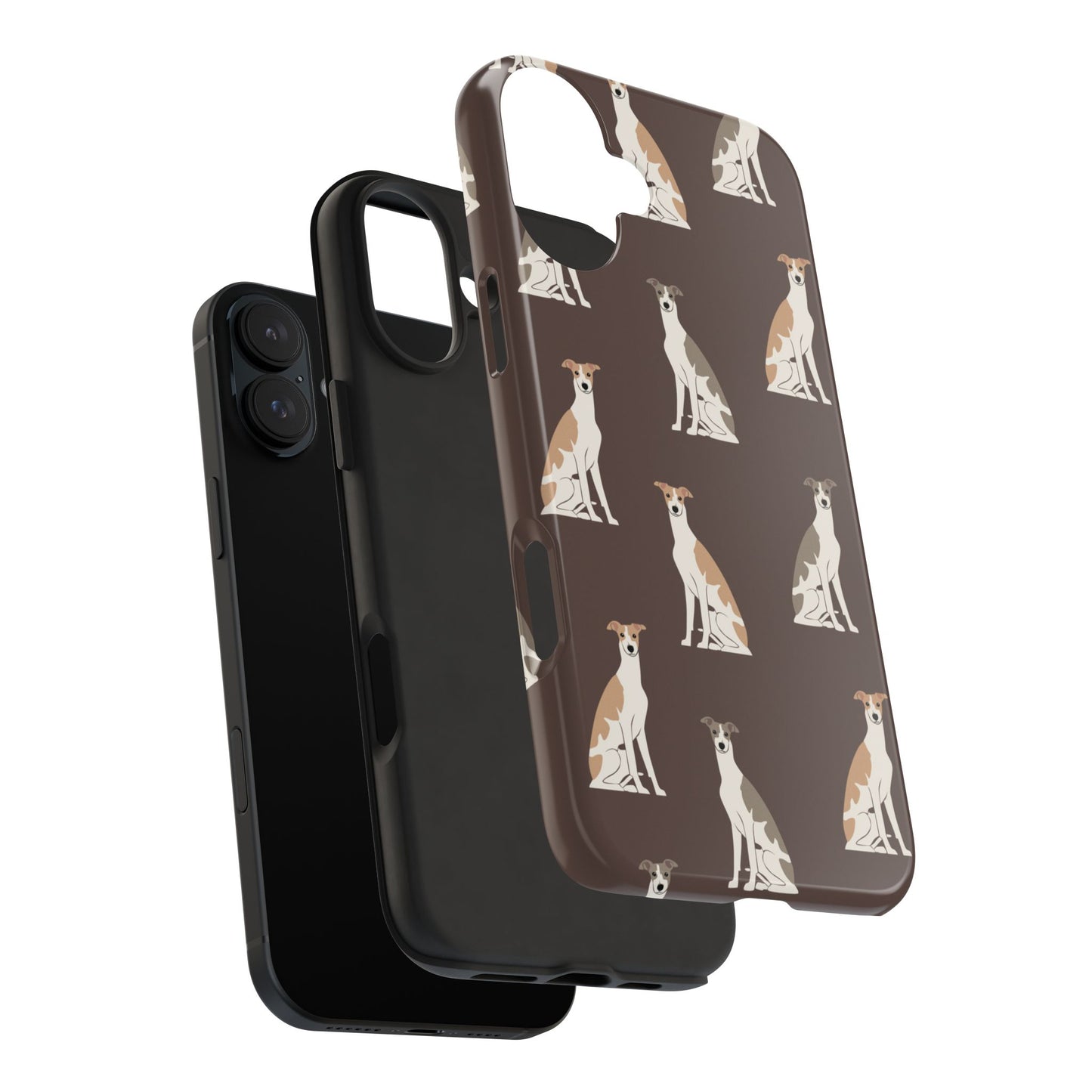 Elegant Grey Hound Pattern Phone Case - Durable & Stylish Dog Lover Accessory