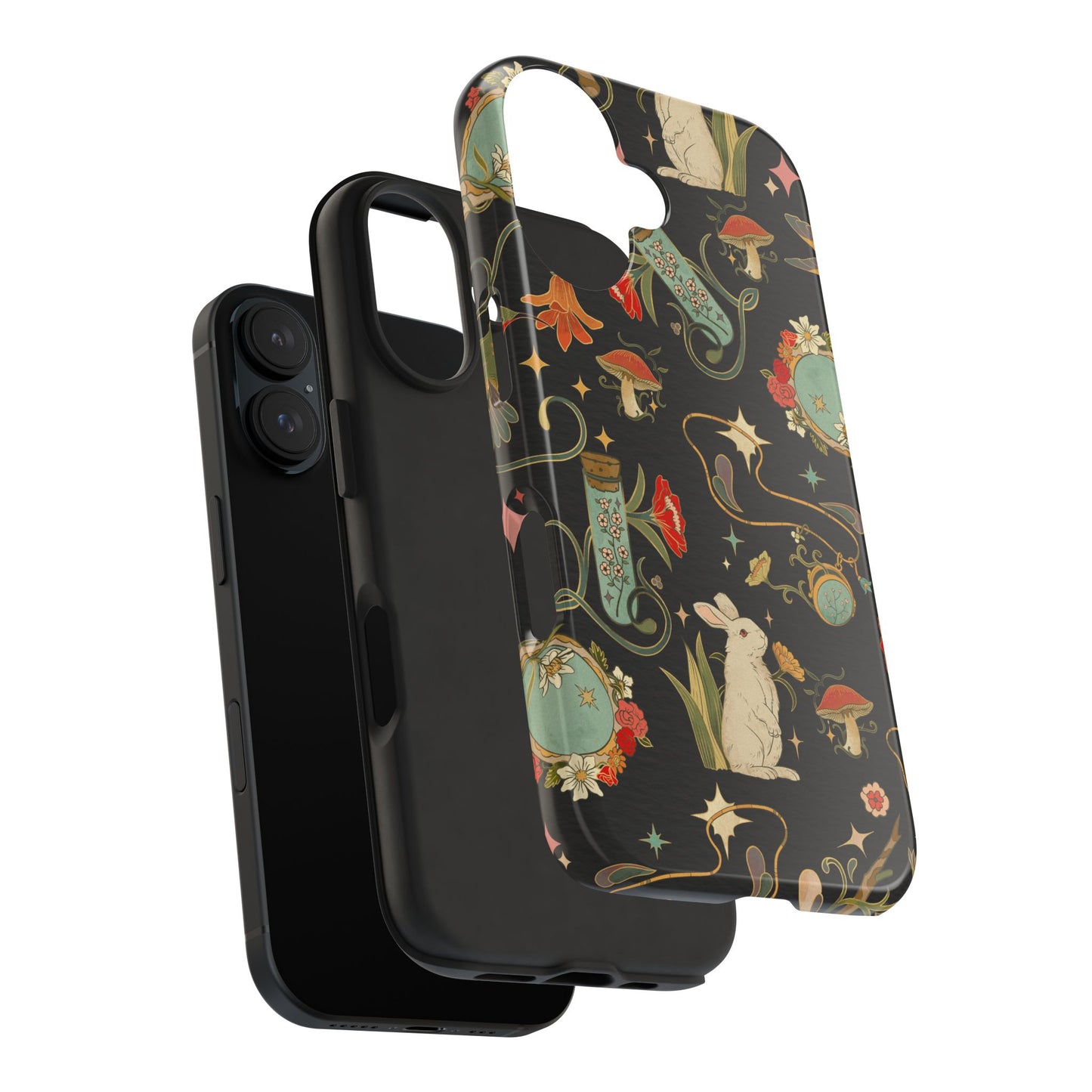 Whimsical Floral Rabbit Phone Case | Tough Protective Cover for Nature Lovers