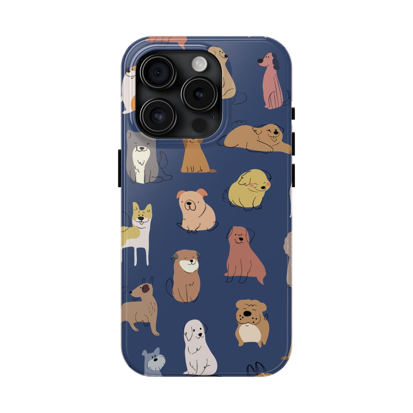 Cute Cartoon Dog Tough Phone Case - Perfect for Pet Lovers