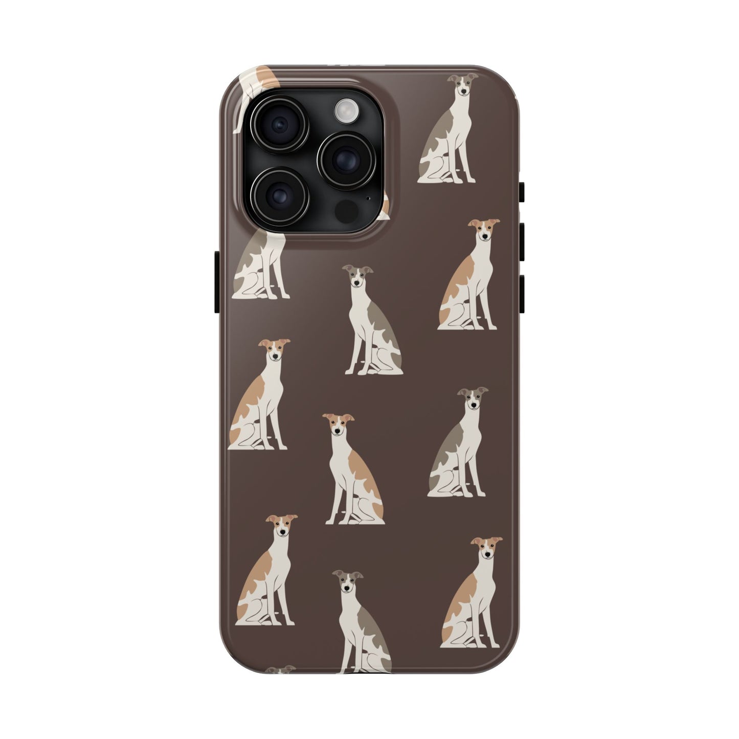 Elegant Grey Hound Pattern Phone Case - Durable & Stylish Dog Lover Accessory