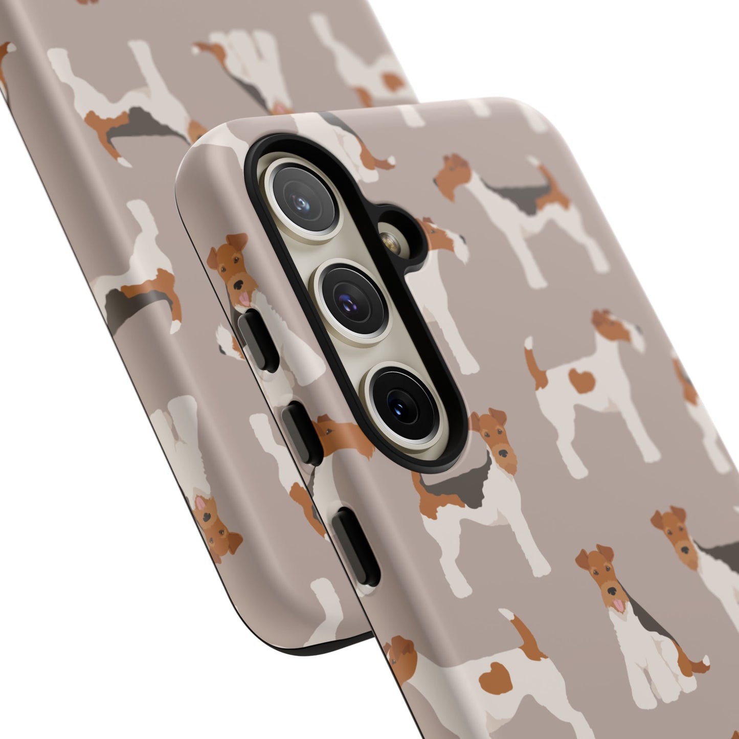 Dog Lover Tough Case - Stylish Phone Case Featuring Playful Fox Terriers